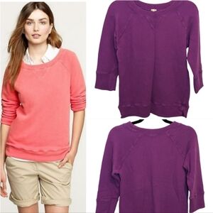 J.Crew Women's Purple Sun Drenched Cotton Pullover Sweater 💜